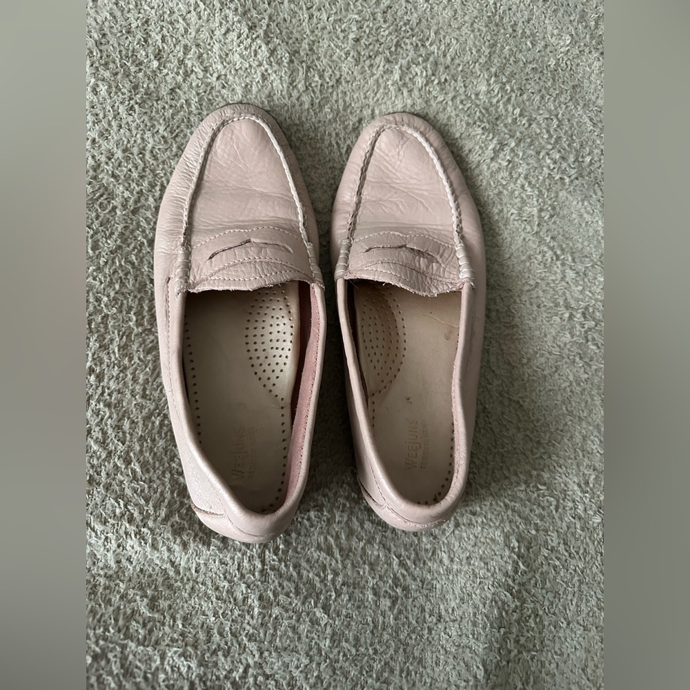G.H. Bass Weejuns Soft Blush Pink Leather Penny  classic Loafers - Size 9M - Picture 3 of 11